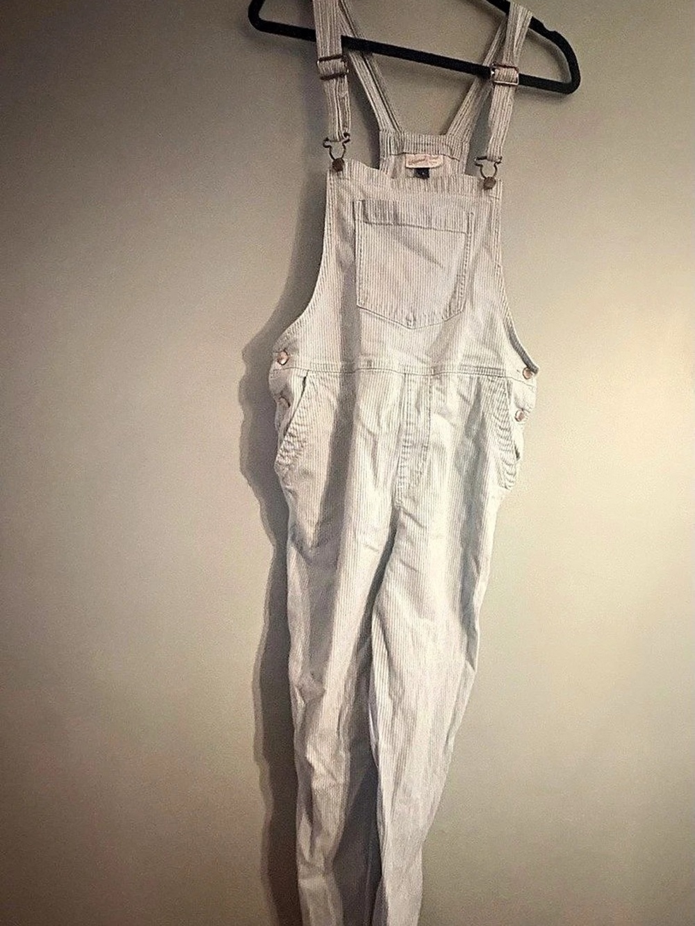 Universal Thread Women's Denim Boyfriend Overalls Striped Boyfriend Overalls